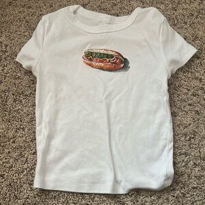 hot dog baby tee